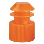 MCKESSON BRAND McKesson Flanged Plug Cap, Orange, Polyethylene, for Use with 16 mm Tubes 177-116152N