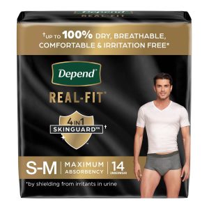 KIMBERLY CLARK Depend® Real Fit® Underwear for Men, Small/Medium 55426