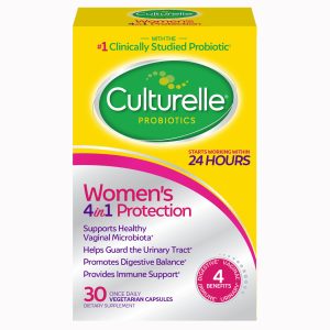 I-HEALTH INC Culturelle® Women's Four-in-One Protection Probiotic Vegetarian Capsules 049100400594