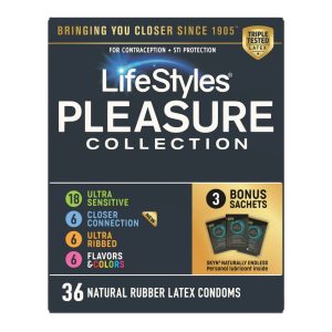 SXWELL USA Lifestyles® Pleasure Collection Condom Variety Pack 310183