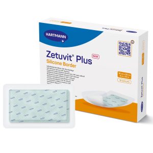 HARTMANN Zetuvit® Plus Silicone Border Super Absorbent Dressing, 6 x 10 Inch 413904