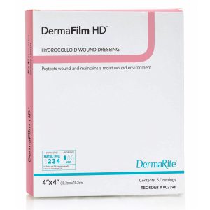 SION BRANDS LLC DermaFilm® HD Hydrocolloid Dressing, 4 x 4 Inch 00239E