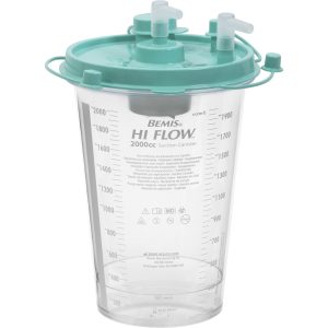 BEMIS HEALTHCARE Hi-Flow™ Rigid Suction Canister for use with Bemis Quick-Drain™ Systems, 2000 mL 494410