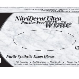 INNOVATIVE HEALTHCARE CORP NitriDerm® Ultra White Nitrile Exam Glove, Small 167100