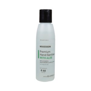 MCKESSON BRAND McKesson Premium Hand Sanitizer With Aloe, Ethyl Alcohol Gel, 4-ounce Bottle 53-27032-4