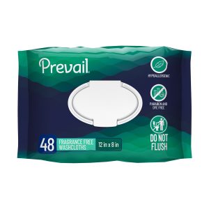 FIRST QUALITY PRODUCTS LLC Prevail® Adult Personal Cleansing Wipe, Soft Pack, Aloe, Vitamin E, 8 x 12 Inch WW-810
