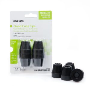 MCKESSON BRAND McKesson Quad Cane Tips 146-RTL10320BKB