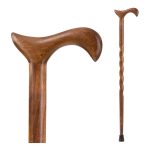 MABIS HEALTHCARE Brazos™ Twisted Walnut Derby Handcrafted Walking Cane, 34-Inch Height 502-3000-0093