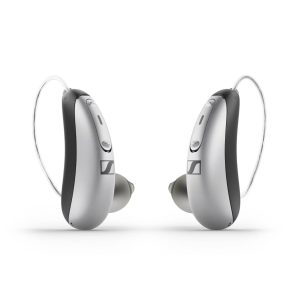 SONOVA CONSUMER HEARING USA LLC Sennheiser All-Day Clear OTC Hearing Aid, Silver/Black 051-5046-AB