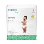 MCKESSON BRAND McKesson Baby Diaper, Size 4 for Toddlers weighing 22 – 31 lbs. BD-SZ4