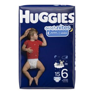 KIMBERLY CLARK Huggies® OverNites Diaper, Size 6 49541