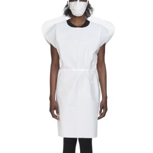 MCKESSON BRAND McKesson Patient Exam Gown, One Size Fits Most, White 18-840